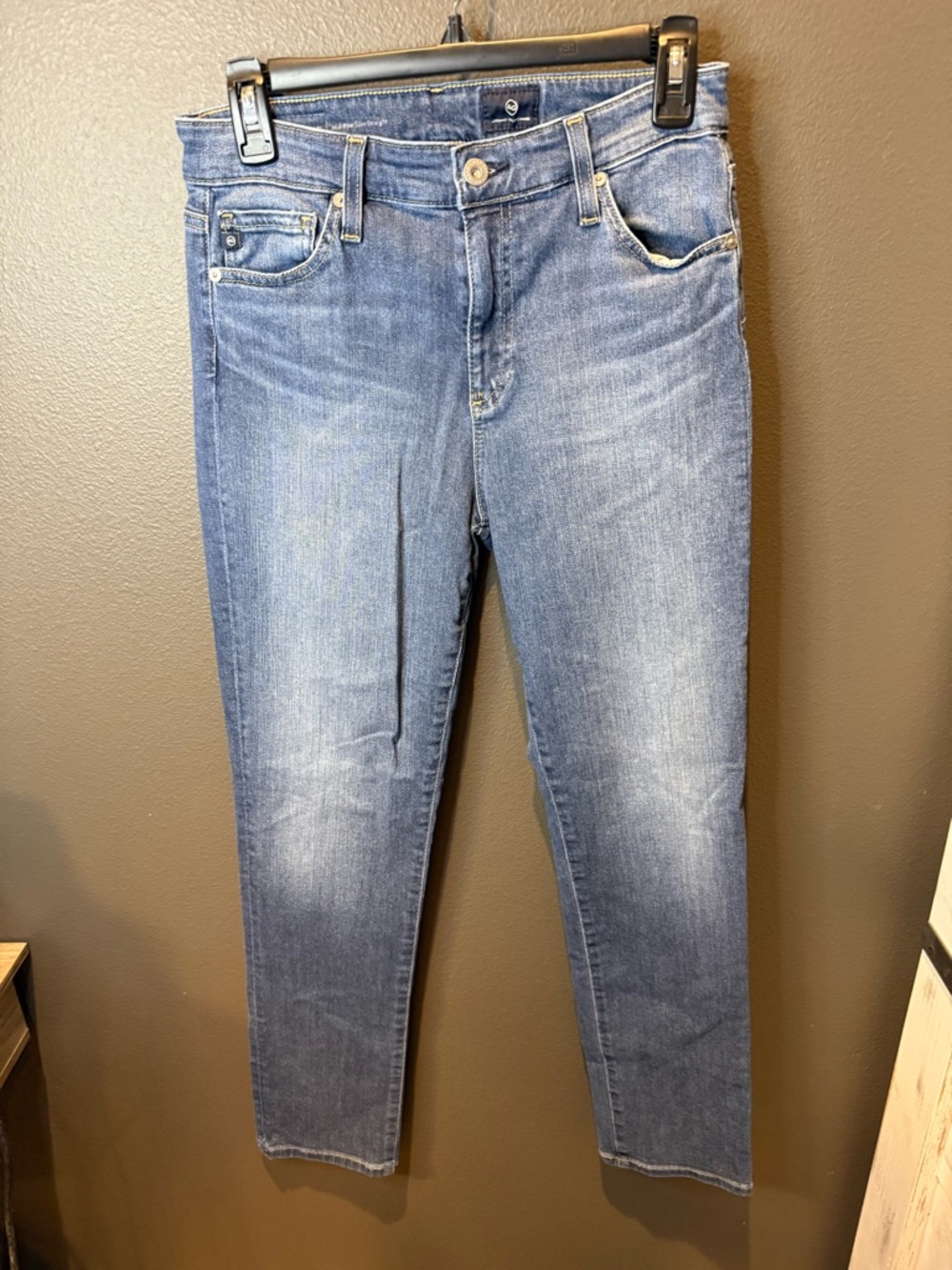 Ag Adriano Goldschmied Skinny Jeans in Faded Blue Wash